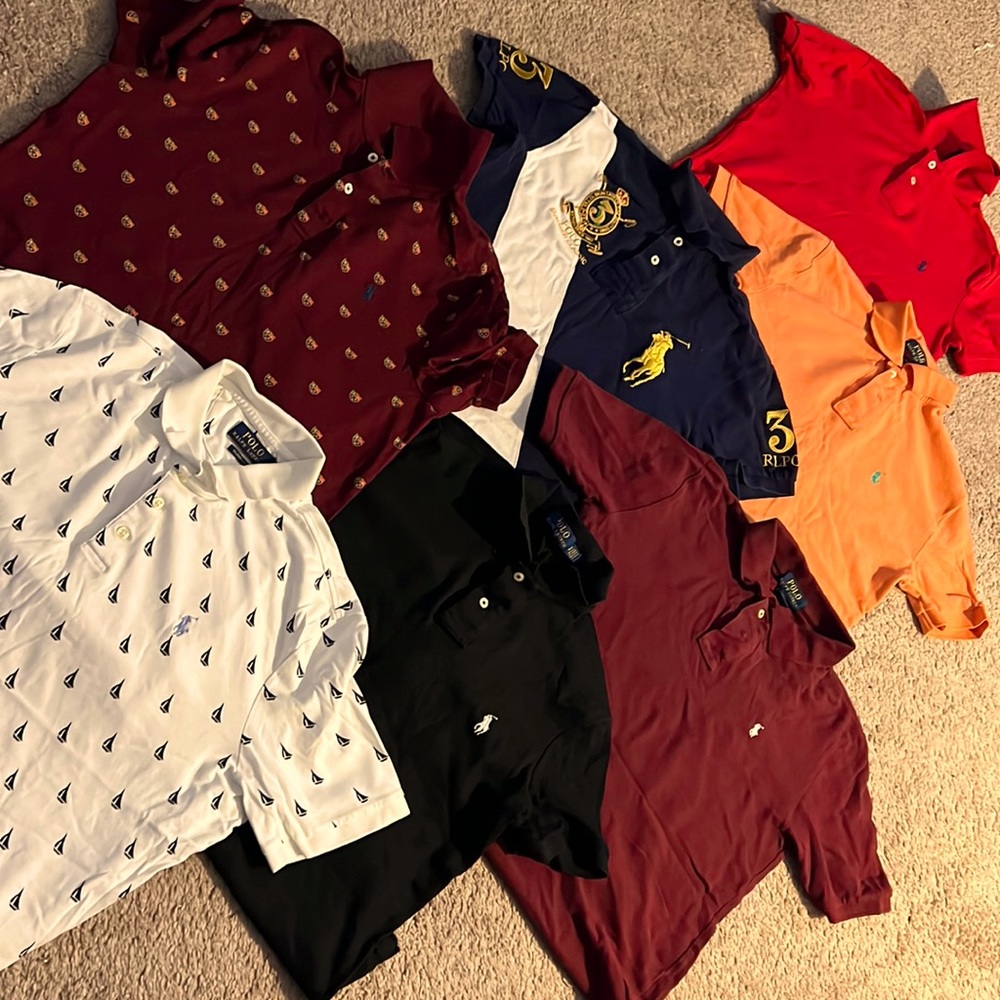 Here Are 7 Polo Shirts For $100.  Adult Men Size Small.  Worn Once. Brand New.
